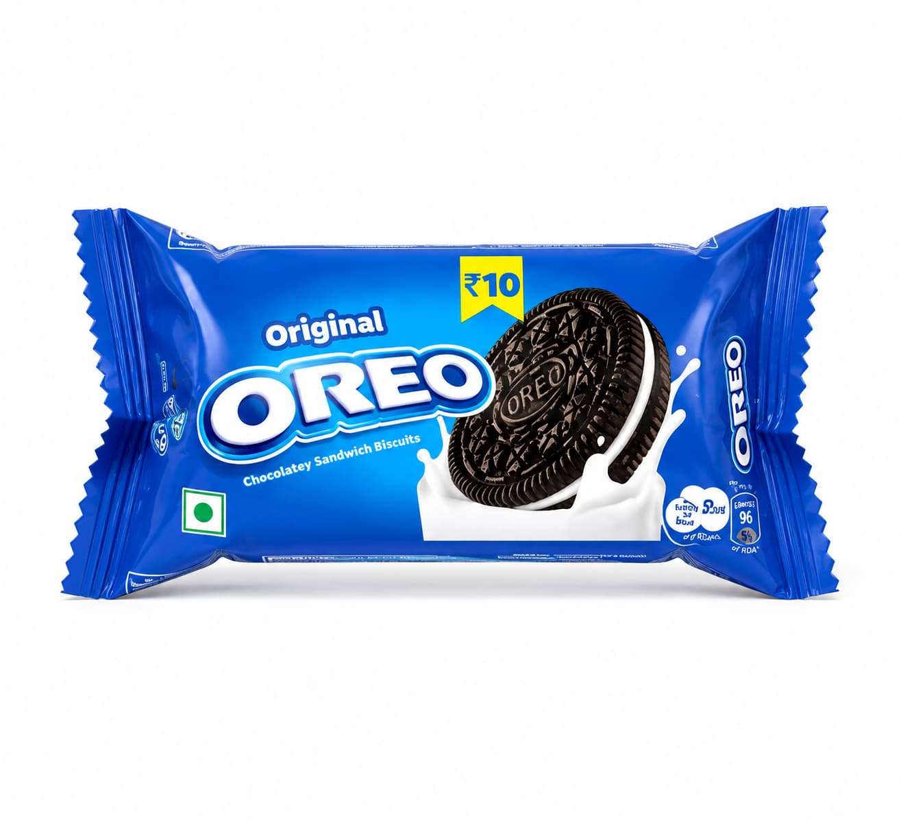 Cadbury Oreo Vanilla flavour Cookie Sandwich Cream Biscuit  (Pack of 10)